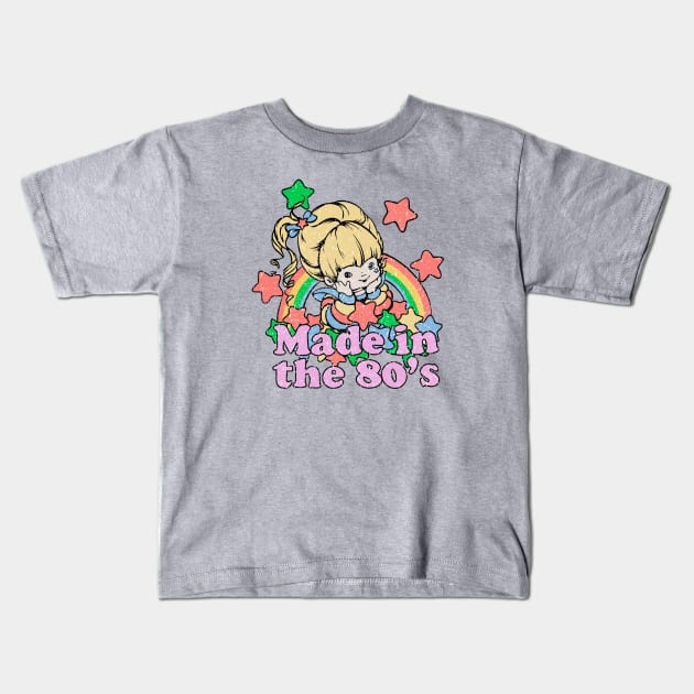 rainbow brite made in the 80s Kids T-Shirt by Brunocoffee.id